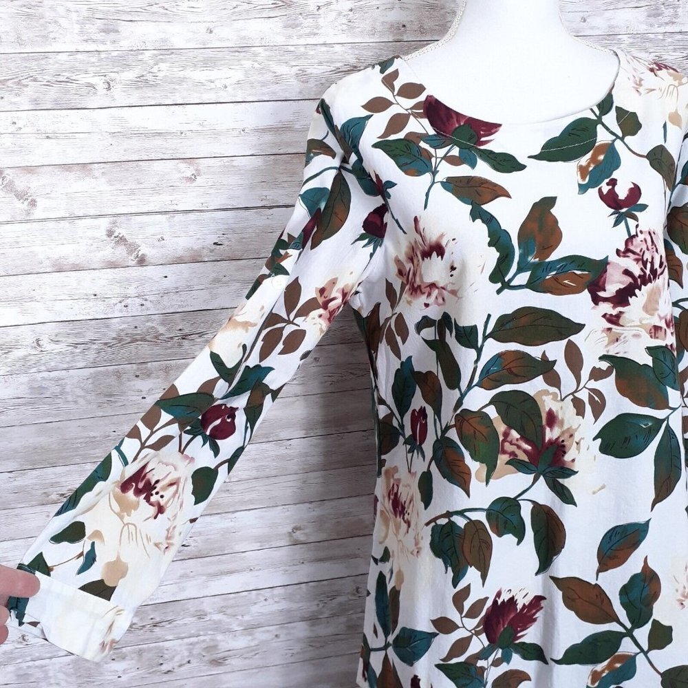 Cellabie Shift Dress XL Floral Roll Tab Sleeve 736 - Picture 2 of 6